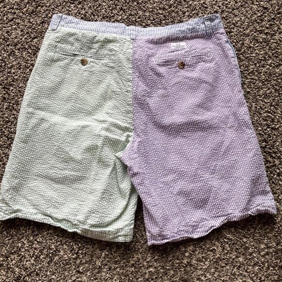Vineyard Vines Blue Pink Cotton Flat Front Shorts, Men’s 33 - Picture 4 of 4